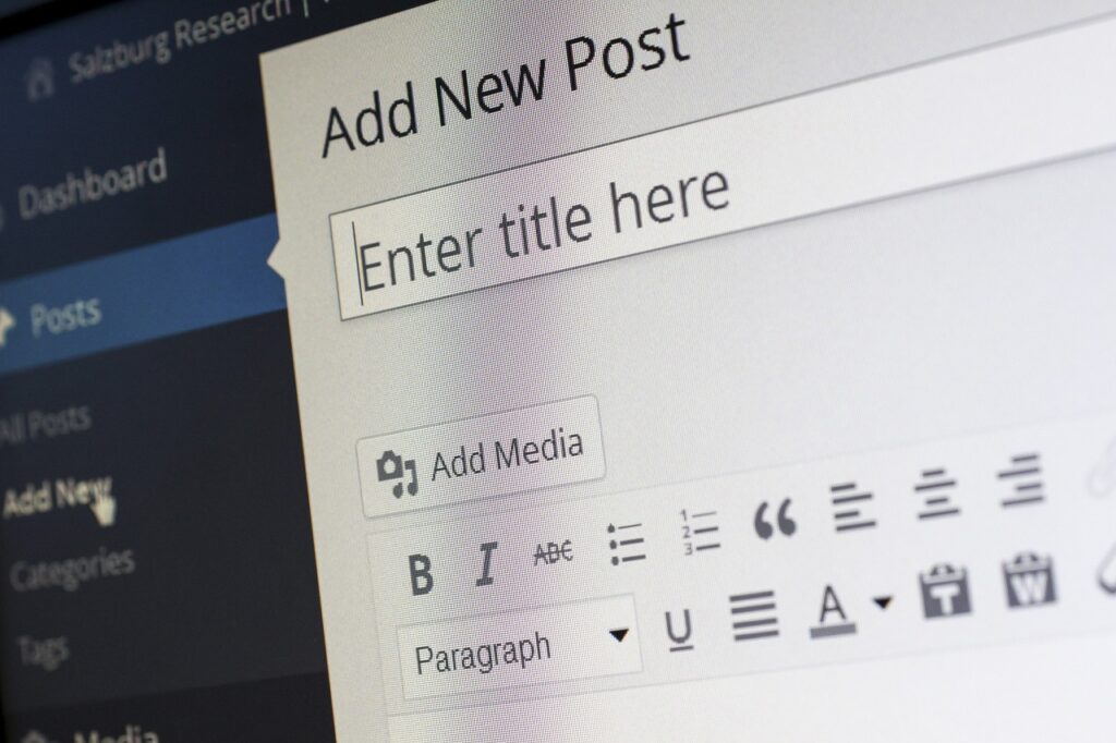 writing blog post with wordpress