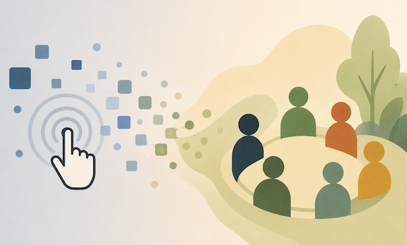 Digital click turns into in person community