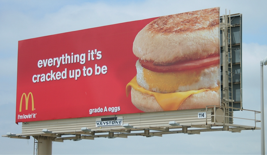 McDonalds breakfast billboard