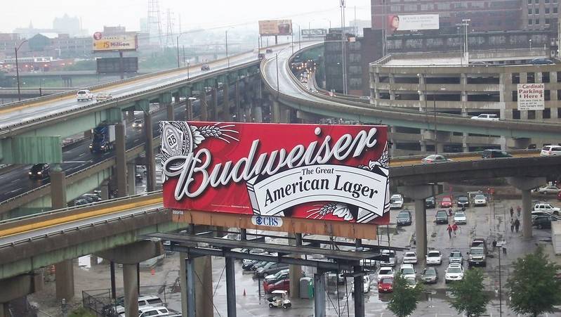 Budweiser the great American lager billboard advertisement